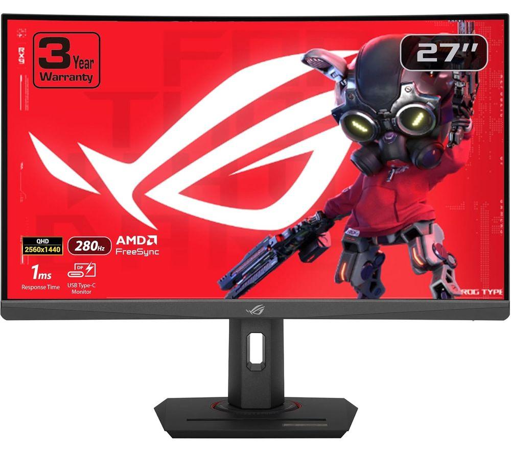 ASUS ROG STRIX XG27WCMS Quad HD 27" Curved VA Gaming Monitor - Black