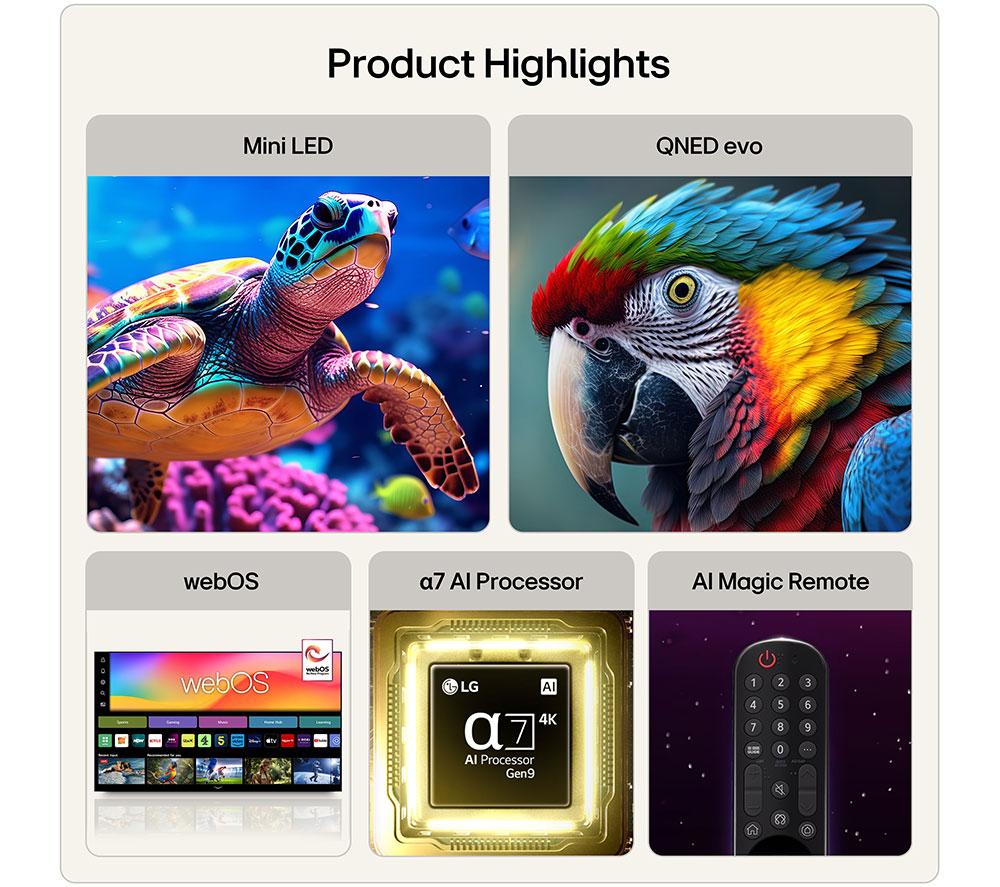 LG QNED86 43" QNED AI Mini LED 4K HDR Smart TV 2026 - 43QNED86B6B