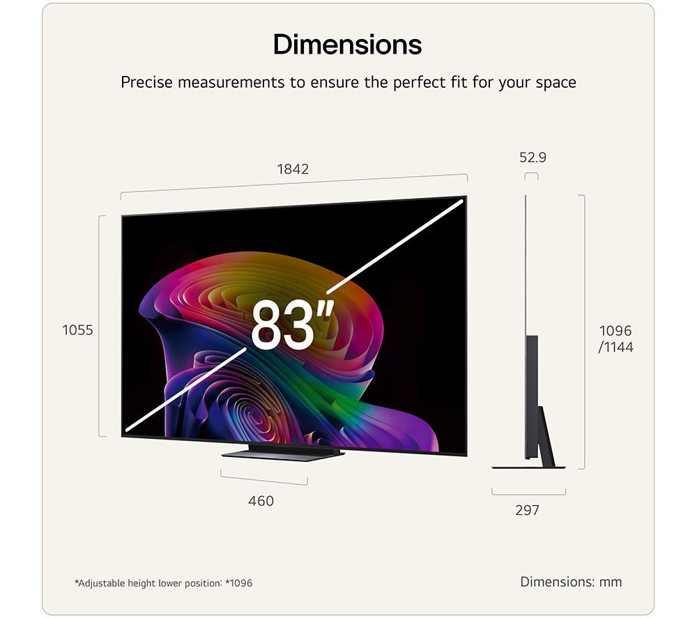 LG C6 83" OLED AI 4K HDR Smart TV 2026 - OLED83C64LA