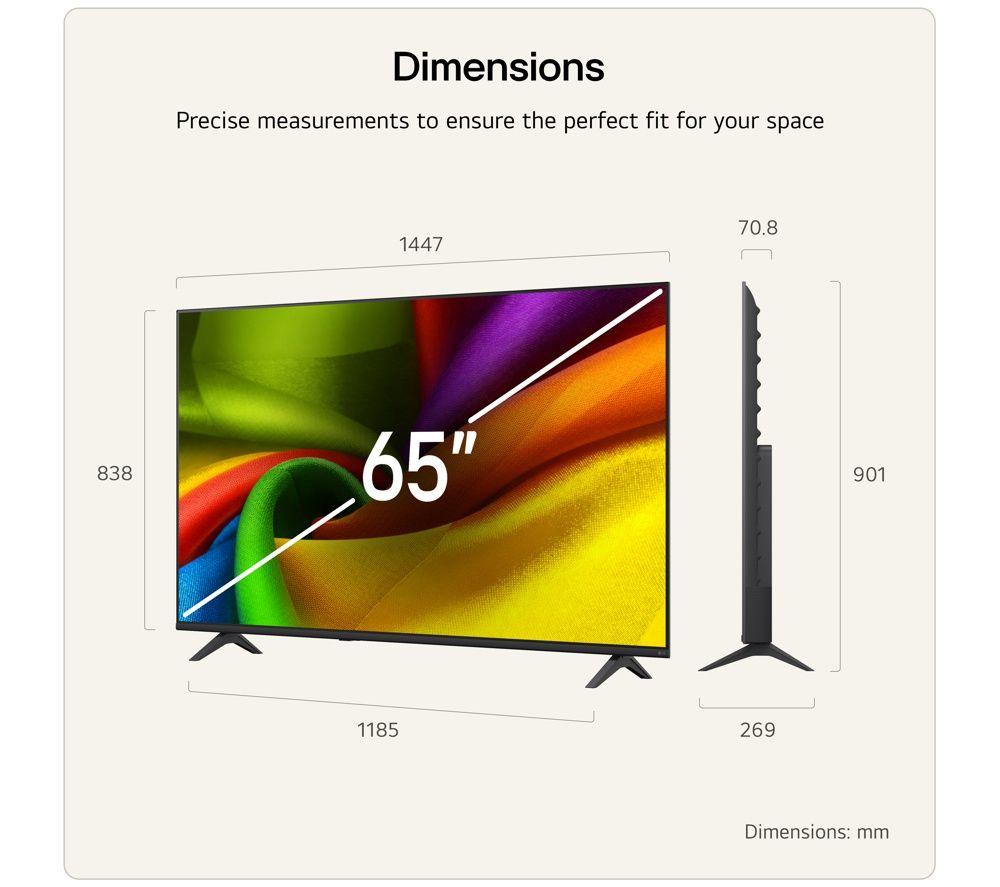 LG NU85 Smart TV LED 4K HDR de 65" 2026 - 65NU850B6LA