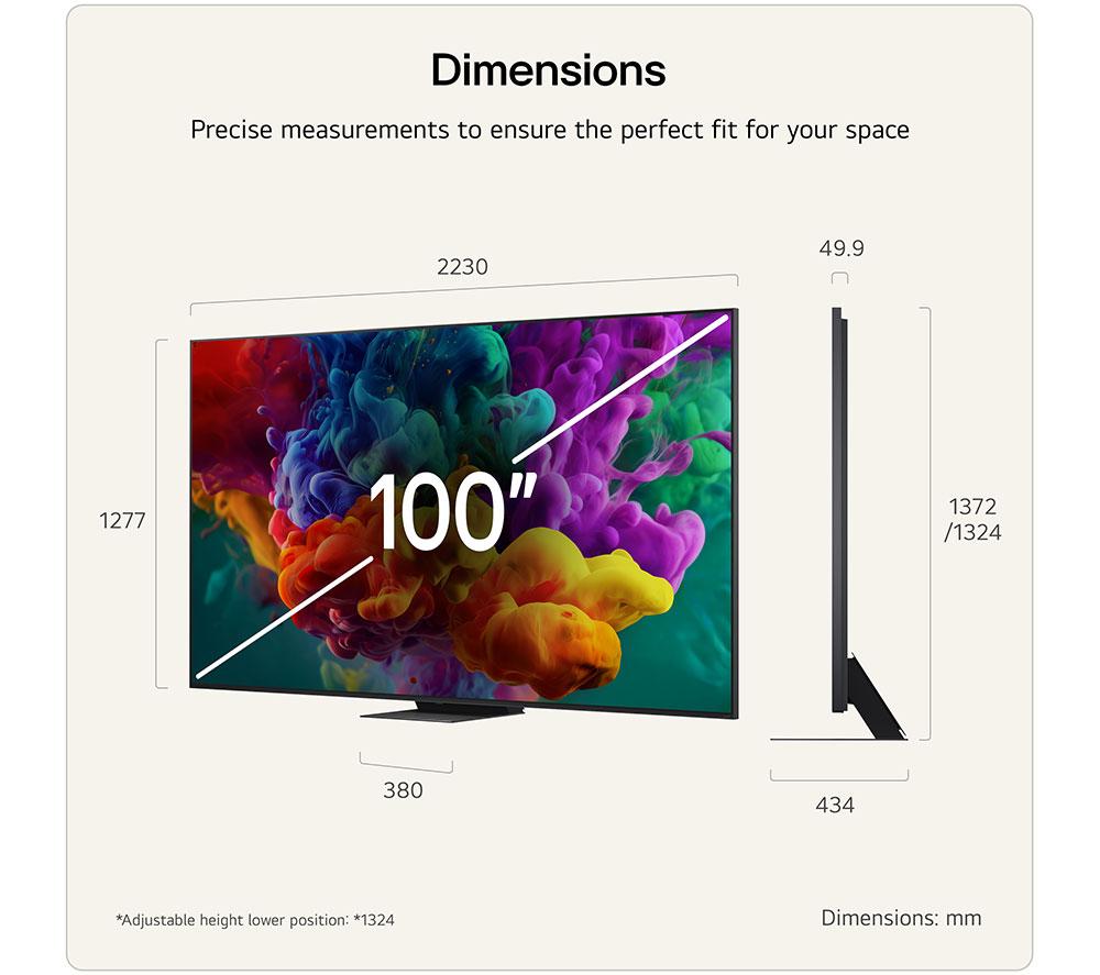 LG QNED87 100" QNED AI Mini LED Smart TV 4K HDR 2026 - 100QNED87B6