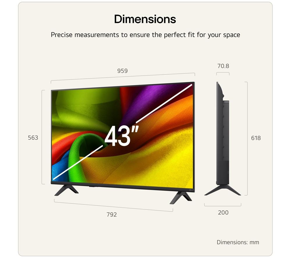 LG NU85 43" LED 4K HDR Smart TV 2026 - 43NU850B6LA