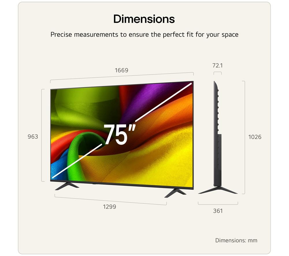 LG NU85 Smart TV LED 4K HDR de 75" 2026 - 75NU850B6LA