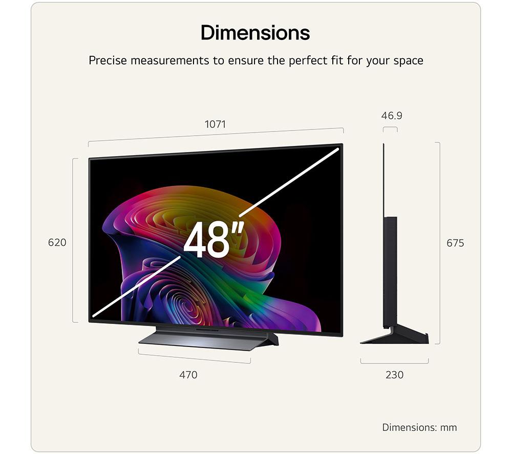 LG C6 48" OLED AI 4K HDR Smart TV 2026 - OLED48C64LA