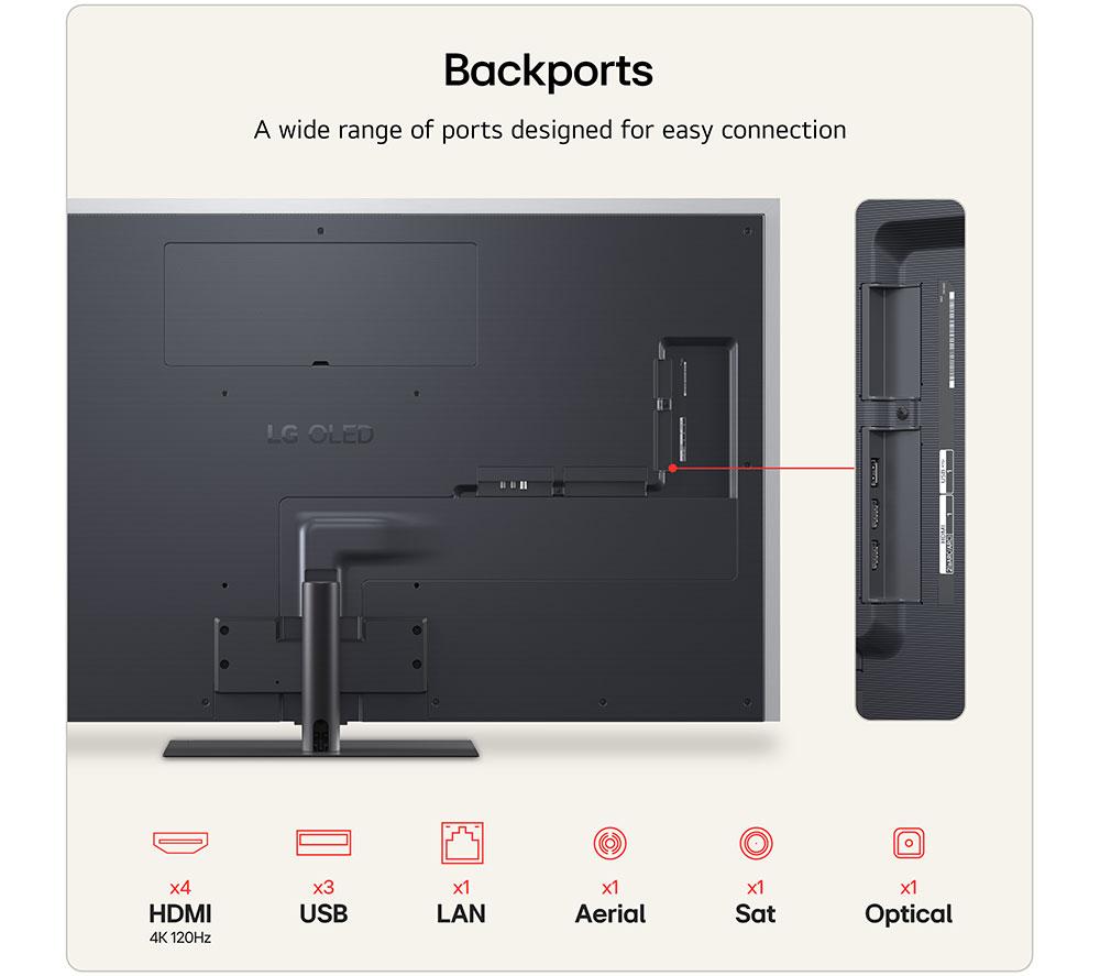 LG G6 65" OLED AI 4K HDR Smart TV 2026 (Stand Version) - OLED65G66LS