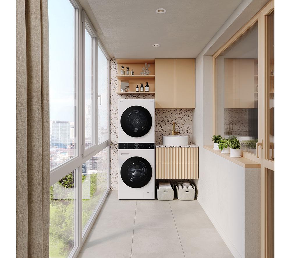 LG WashTower WT1210WWF WiFi-enabled 12 kg Washer Dryer - White