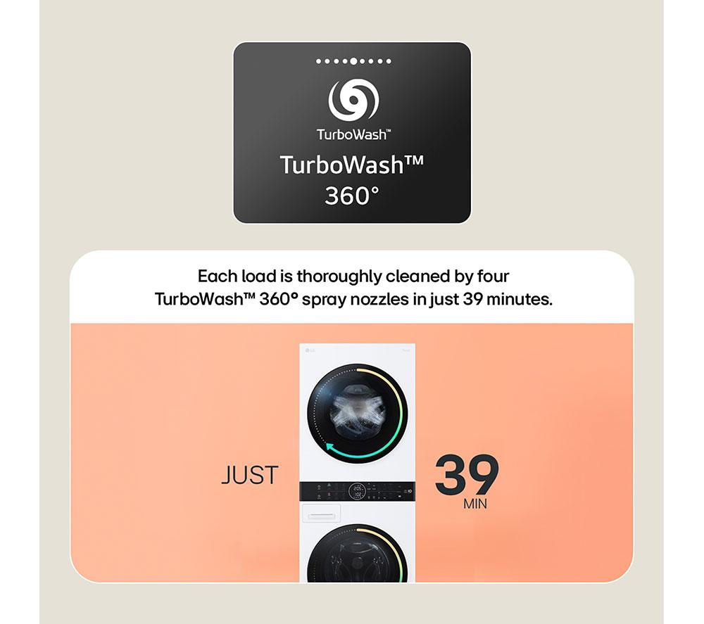 LG WashTower WT1210WWF WiFi-enabled 12 kg Washer Dryer - White