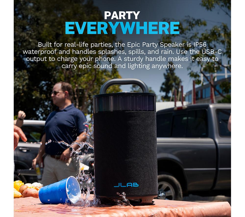 JLAB Epic Party Portable Bluetooth Speaker - Black