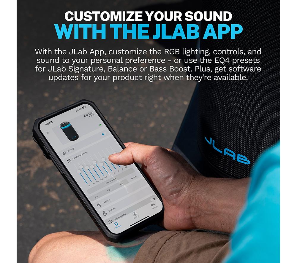 JLAB Epic Party Portable Bluetooth Speaker - Black