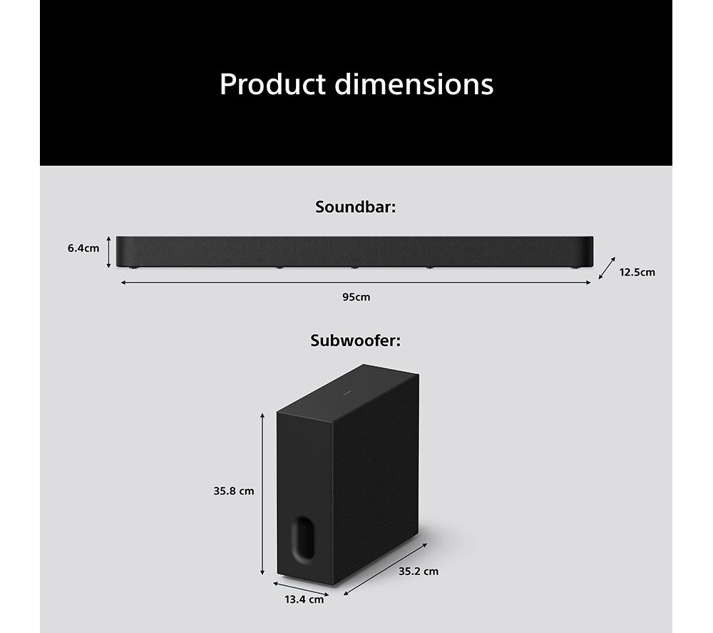 SONY BRAVIA Theatre Bar 7 HTA7100KIT.CEK 5.1.2 Wireless Sound Bar with Dolby Atmos