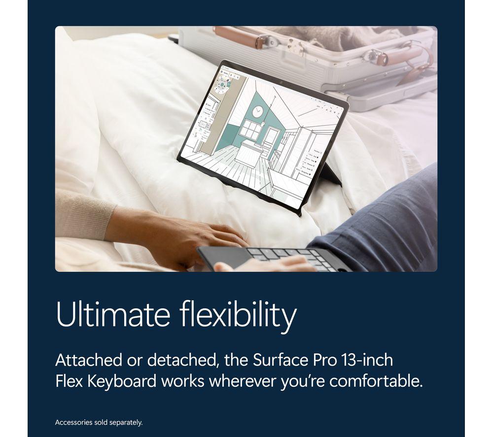 MICROSOFT Surface Pro 13", Copilot+ PC - Snapdragon X2 Elite, 512 GB SSD, Platino