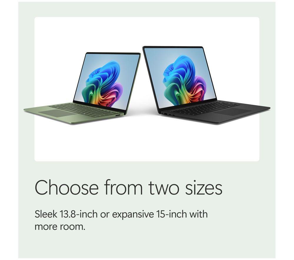 MICROSOFT Surface Laptop 13.8", Copilot+ PC - Snapdragon X2 Elite, 512 GB SSD, Emerald