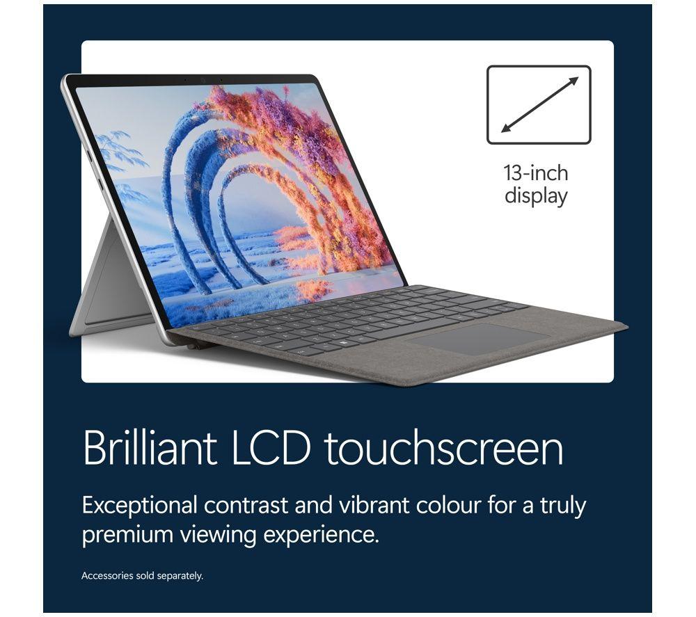 MICROSOFT Surface Pro 13", Copilot+ PC - Snapdragon X2 Plus, 256 GB SSD, Platinum