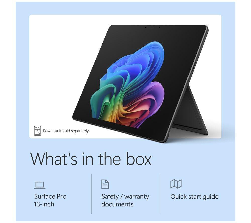 MICROSOFT Surface Pro de 13", Copilot+ PC - Snapdragon X2 Elite, SSD de 512 GB, negro