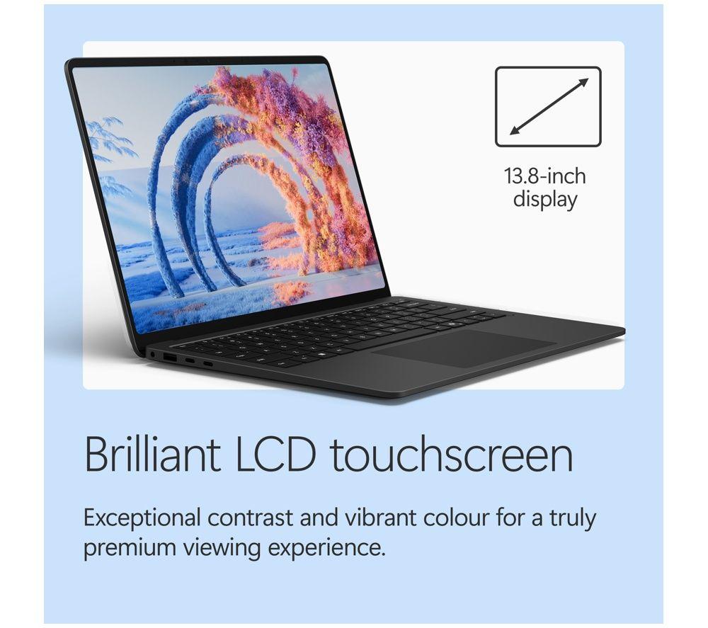 MICROSOFT Surface Laptop 13.8", Copilot+ PC - Snapdragon X2 Elite, 512 GB SSD, Black