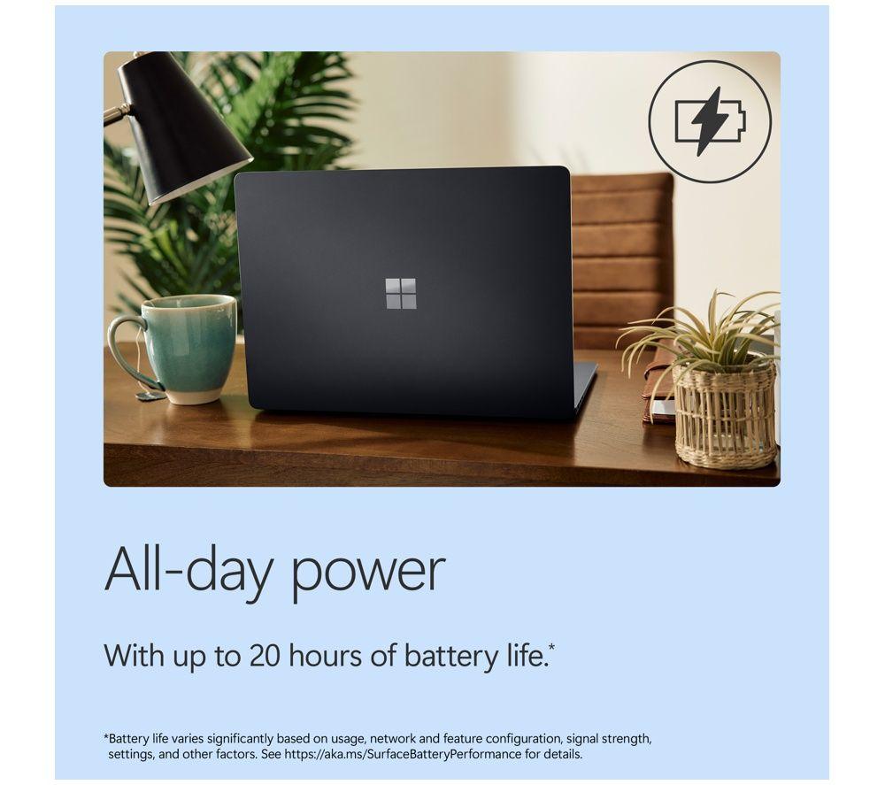 MICROSOFT Surface Laptop 13.8", Copilot+ PC - Snapdragon X2 Elite, 512 GB SSD, Black