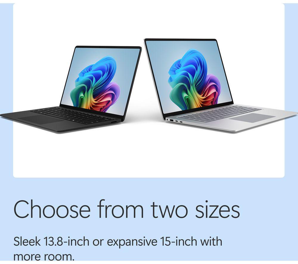 MICROSOFT Surface Laptop 13.8", Copilot+ PC - Snapdragon X2 Elite, 1 TB SSD, Black