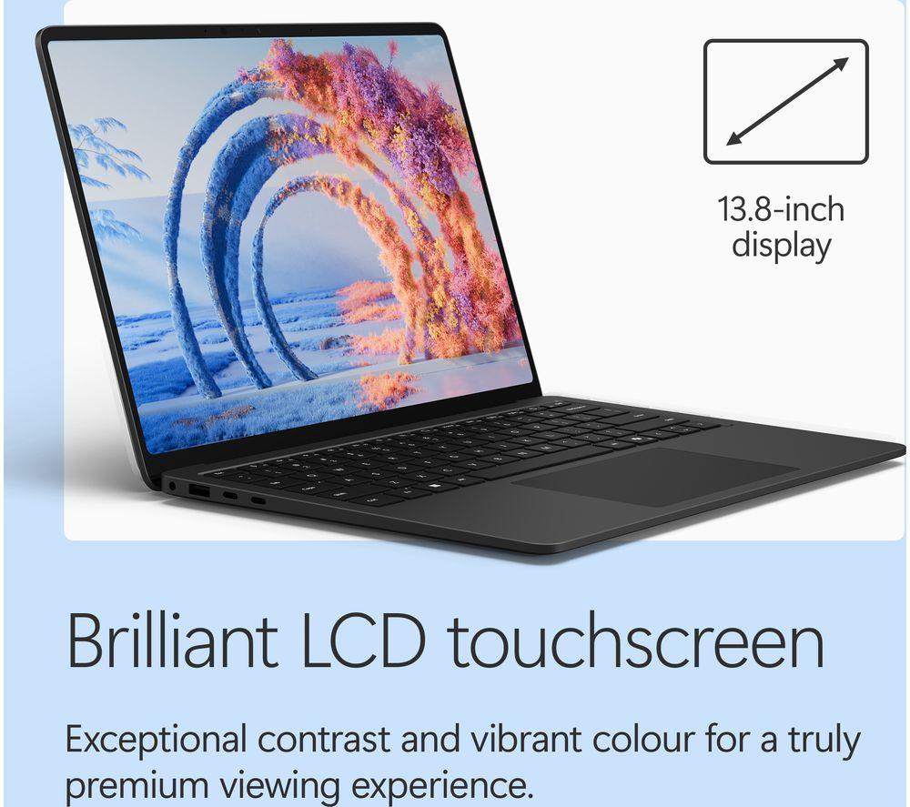 MICROSOFT Surface Laptop 13.8", Copilot+ PC - Snapdragon X2 Elite, 1 TB SSD, Black