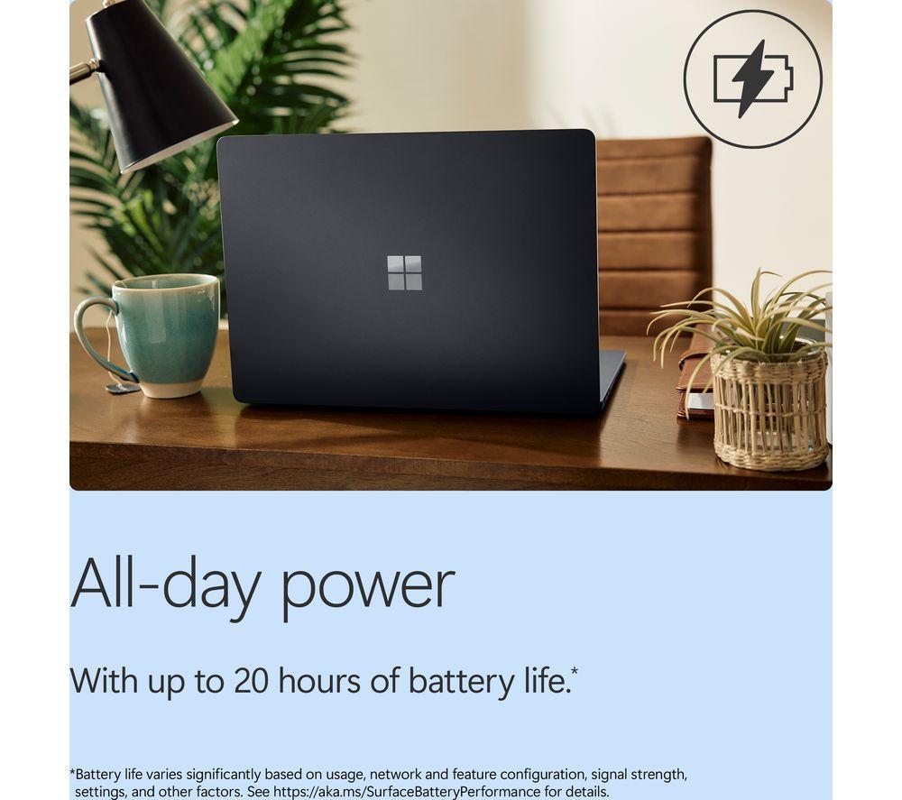 MICROSOFT Surface Laptop 13.8", Copilot+ PC - Snapdragon X2 Elite, 1 TB SSD, Black