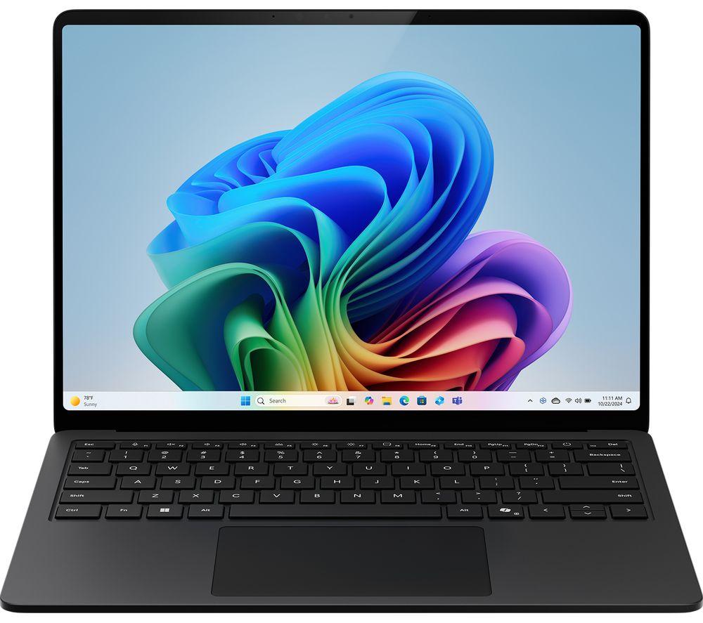 MICROSOFT Surface Laptop 13.8", Copilot+ PC - Snapdragon X2 Elite, 1 TB SSD, Black