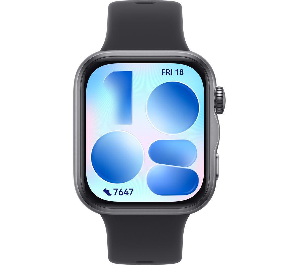 HUAWEI Watch Fit 5 - Schwarzes Aluminiumlegierungsgehäuse mit schwarzem Fluorelastomerarmband