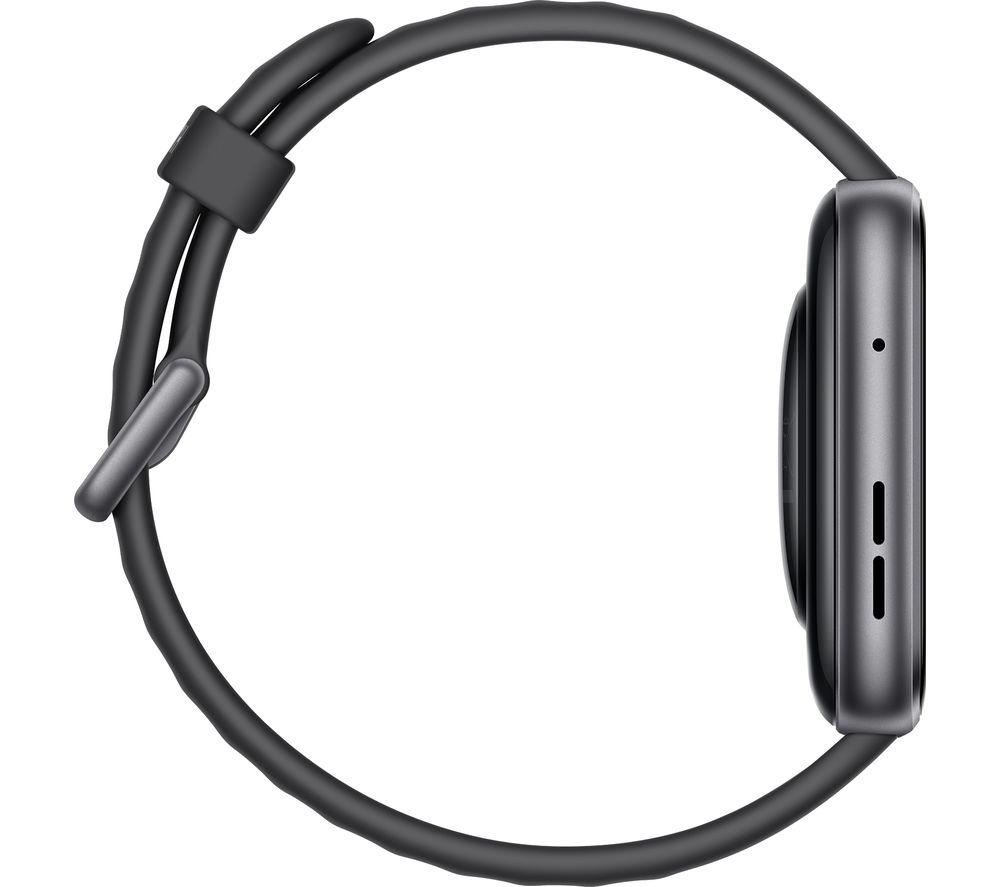HUAWEI Watch Fit 5 - Schwarzes Aluminiumlegierungsgehäuse mit schwarzem Fluorelastomerarmband