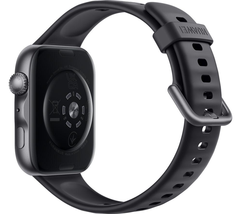 HUAWEI Watch Fit 5 - Schwarzes Aluminiumlegierungsgehäuse mit schwarzem Fluorelastomerarmband