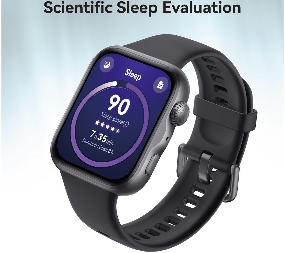 HUAWEI Watch Fit 5 - Schwarzes Aluminiumlegierungsgehäuse mit schwarzem Fluorelastomerarmband