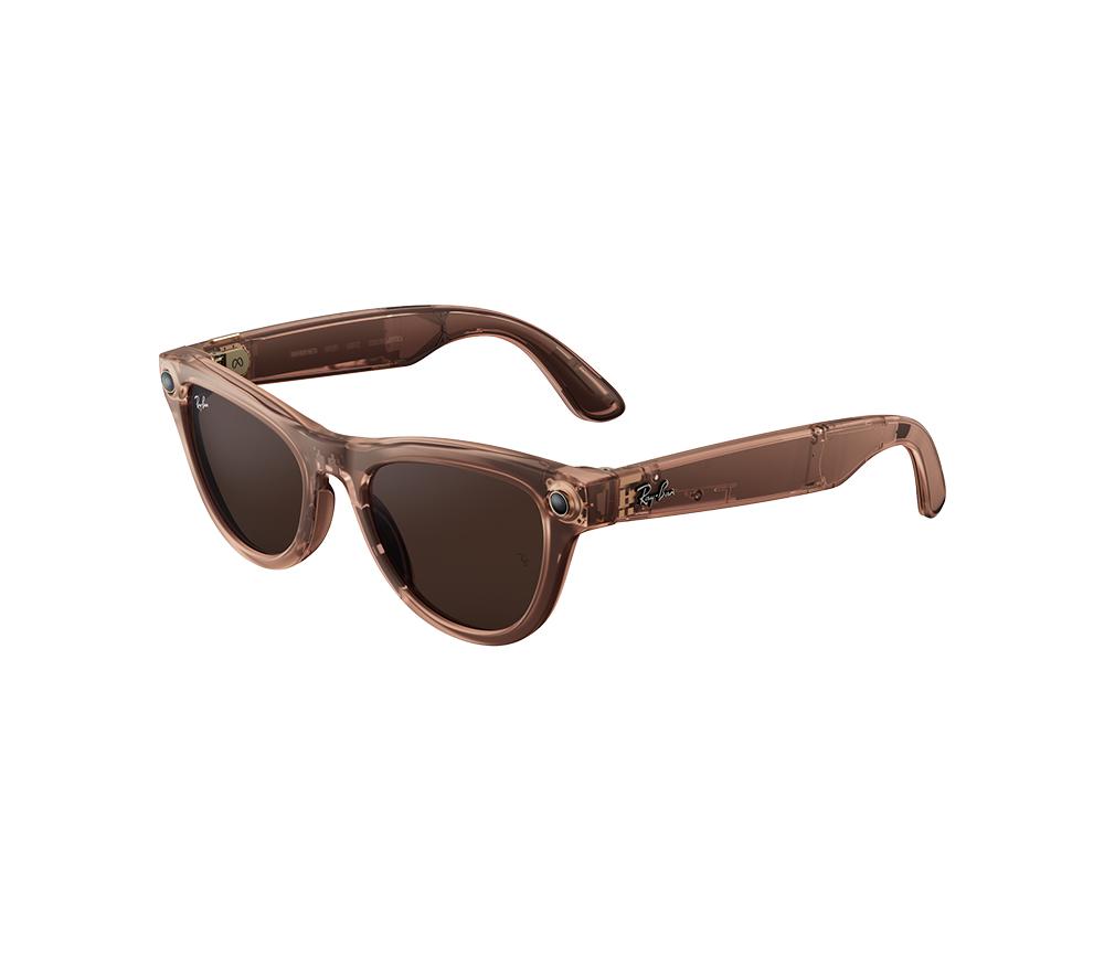 RAY-BAN META Skyler (Gen 2) Glasses - Peach with Brown Transition Lenses