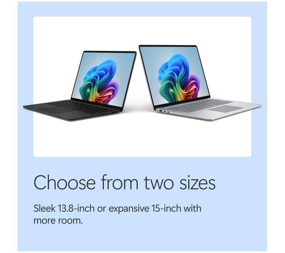 MICROSOFT Surface Laptop 13.8", Copilot+ PC - Snapdragon X2 Plus, SSD de 512 GB, Negro