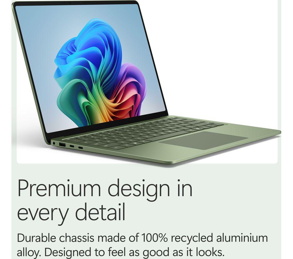 MICROSOFT Surface Laptop de 13,8", Copilot+ PC - Snapdragon X2 Plus, SSD de 512 GB, Jade