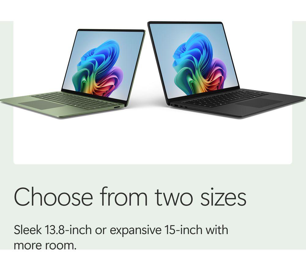 MICROSOFT Surface Laptop de 13,8", Copilot+ PC - Snapdragon X2 Plus, SSD de 512 GB, Jade