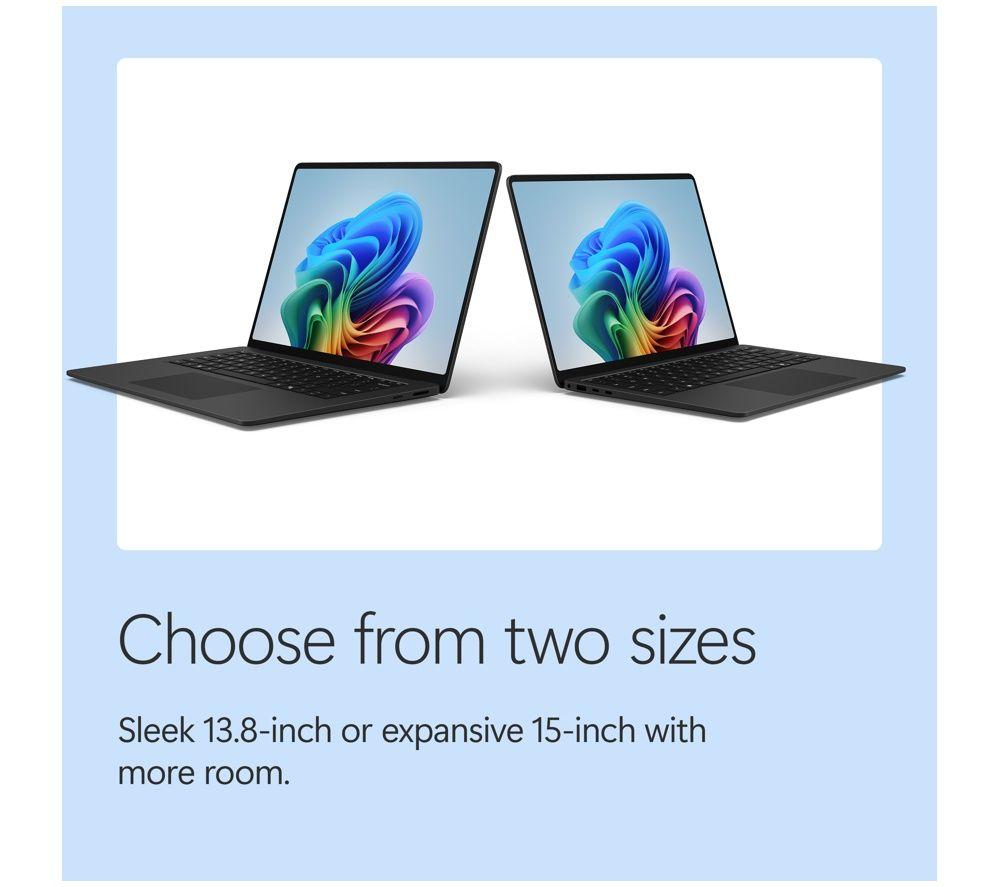 MICROSOFT Surface Laptop 15", Copilot+ PC - Snapdragon X2 Elite, 512 GB SSD, Negro