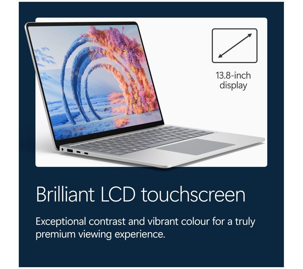 MICROSOFT Surface Laptop 13.8", Copilot+ PC - Snapdragon X2 Elite, 512 GB SSD, Platinum