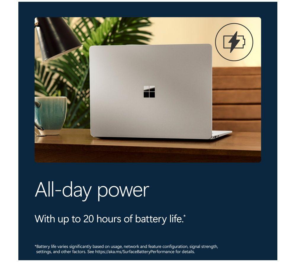 MICROSOFT Surface Laptop 13.8", Copilot+ PC - Snapdragon X2 Elite, 512 GB SSD, Platinum