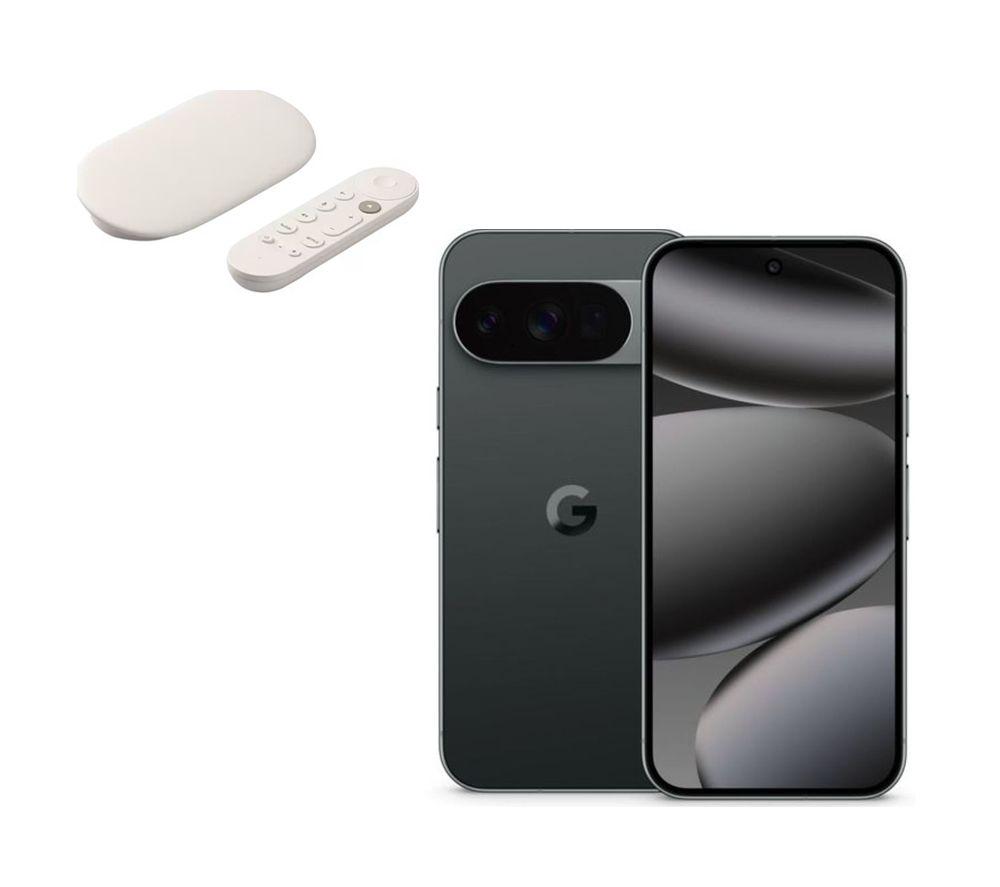 GOOGLE Pixel 10 Pro (512 GB, Obsidian) & TV Streamer 4K Bundle