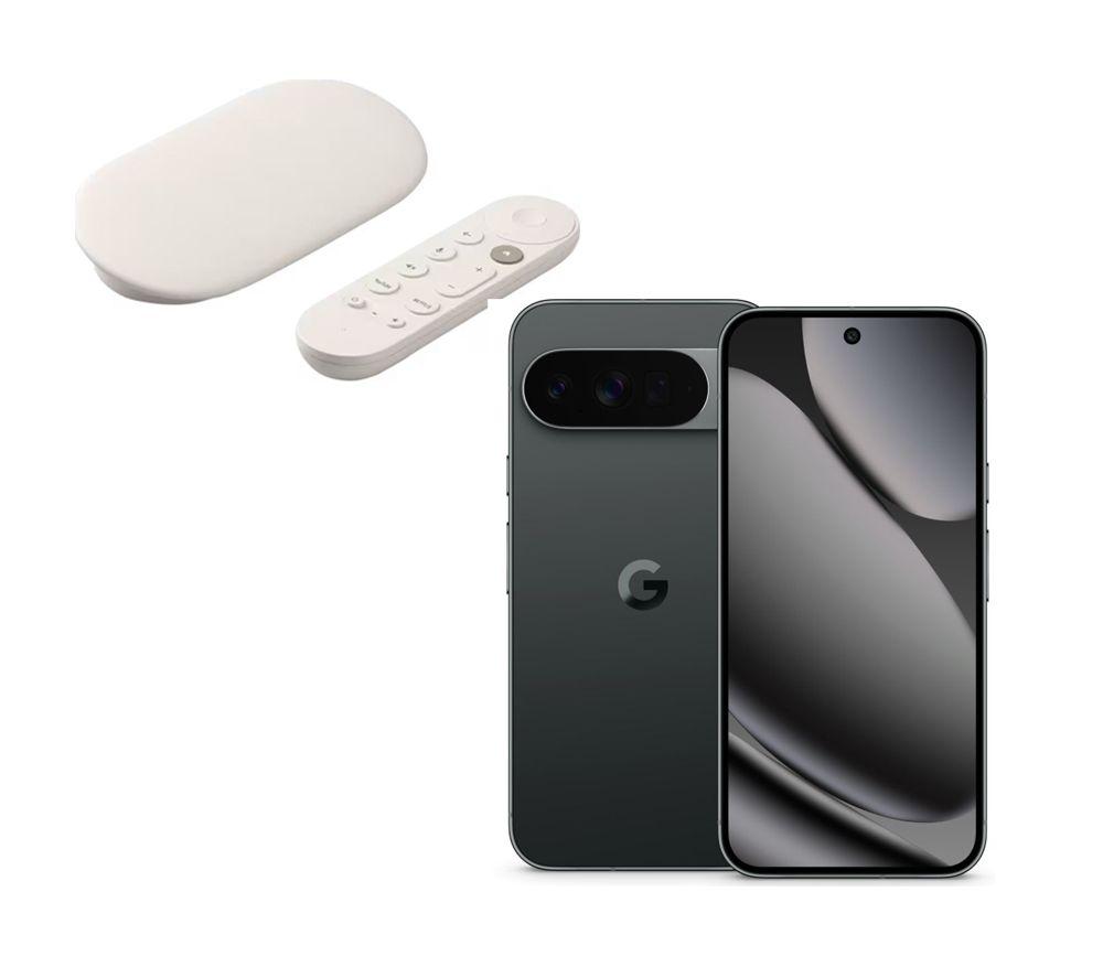 GOOGLE Pixel 10 Pro XL (256 GB, Obsidian) & TV Streamer 4K Bundle