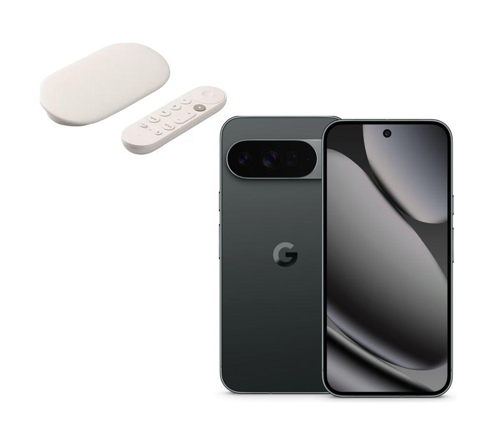 GOOGLE Pixel 10 Pro XL (512 GB, Obsidian) & TV Streamer 4K Bundle