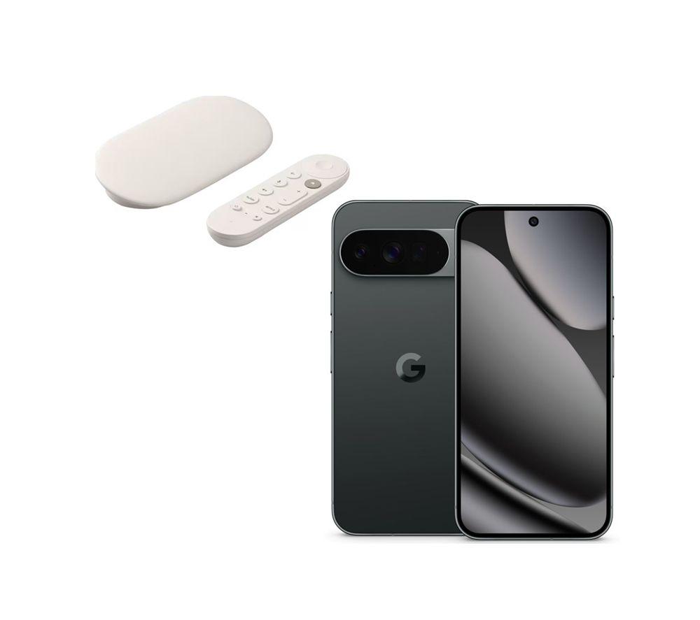 GOOGLE Pixel 10 Pro XL (1 TB, Obsidian) & TV Streamer 4K Bundle