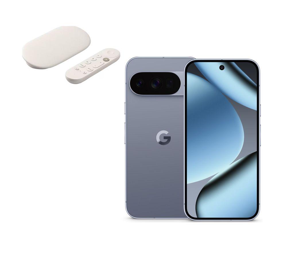 GOOGLE Pixel 10 Pro (128 GB, Moonstone) & TV Streamer 4K Bundle