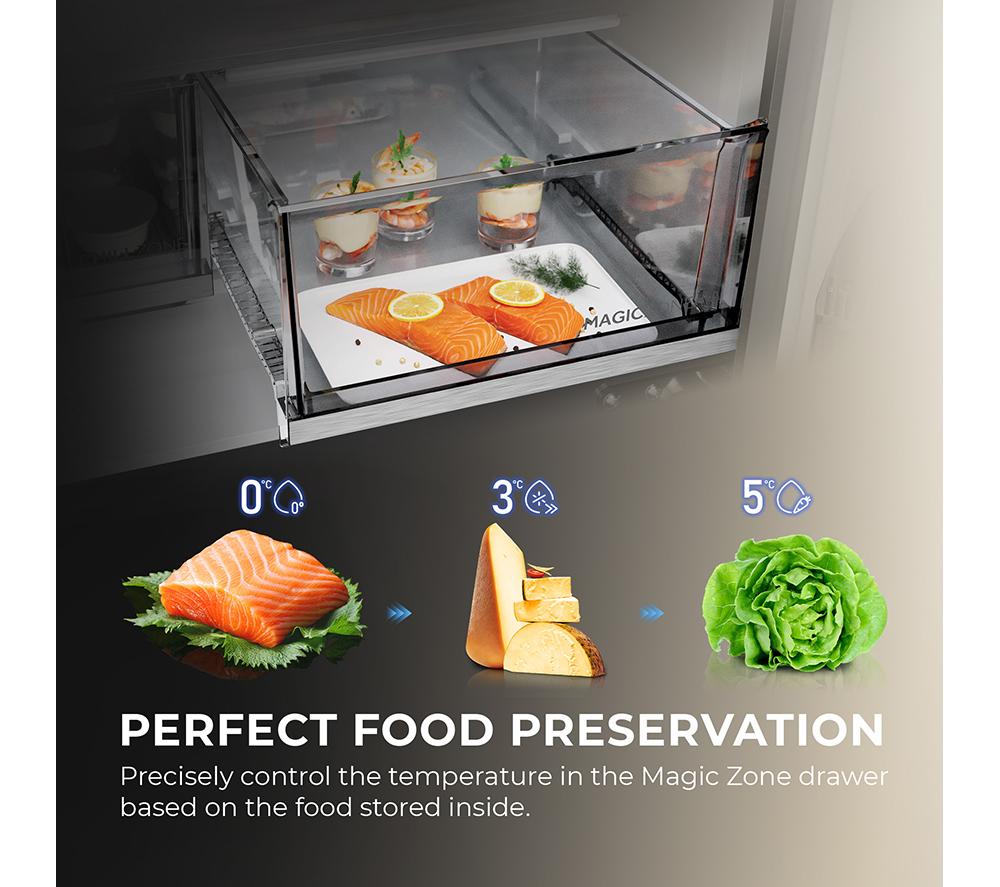 HAIER Horizon Cube 90 Series 5 HCR59F18DNMM Kühl-Gefrierkombination – Inox