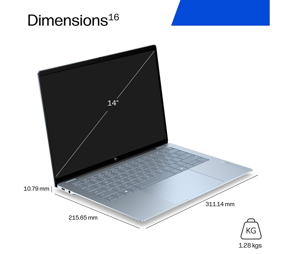HP OmniBook Ultra 14" Laptop, Copilot+ PC - Snapdragon X2 Elite, 1 TB SSD, Stone Blue