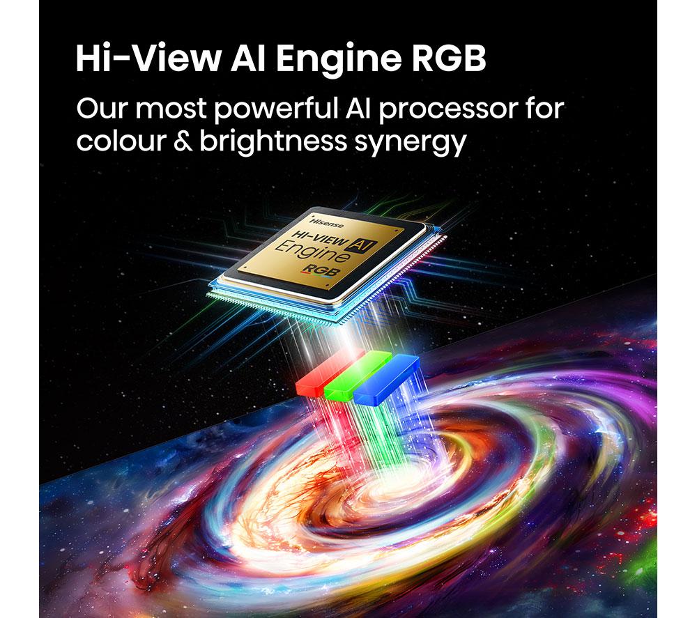HISENSE UR8S 55" RGB Mini LED 4K 180Hz Smart AI TV con Freely - 55UR8STUK