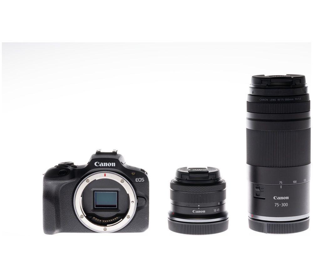 CANON EOS R100 Mirrorless Camera with RF-S 18-45 mm f/4.5-6.3 IS STM & RF 75-300 mm f/4-5.6 Lens