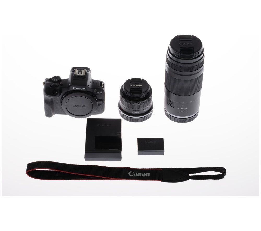 CANON EOS R100 Mirrorless Camera with RF-S 18-45 mm f/4.5-6.3 IS STM & RF 75-300 mm f/4-5.6 Lens