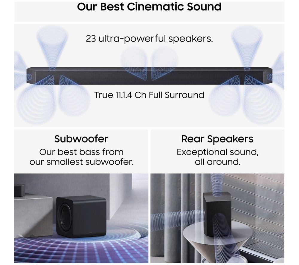 SAMSUNG HW-Q990H/XU 11.1.4 Wireless Sound Bar with Dolby Atmos & DTS:X