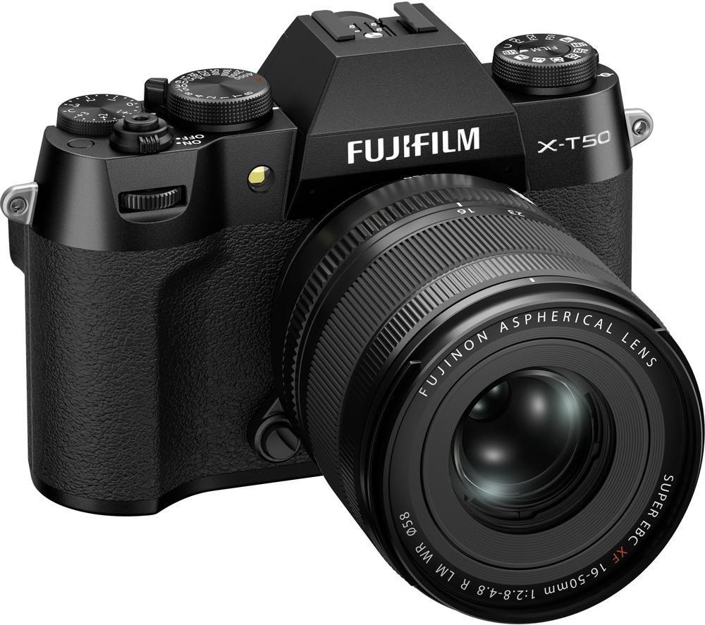 FUJIFILM X-T50 Mirrorless Camera with FUJINON XC 16-50 mm f/2.8-4.8 R LM WR Lens - Black
