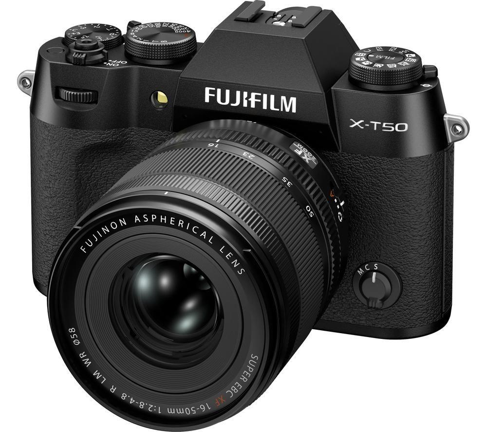 FUJIFILM X-T50 Mirrorless Camera with FUJINON XC 16-50 mm f/2.8-4.8 R LM WR Lens - Black