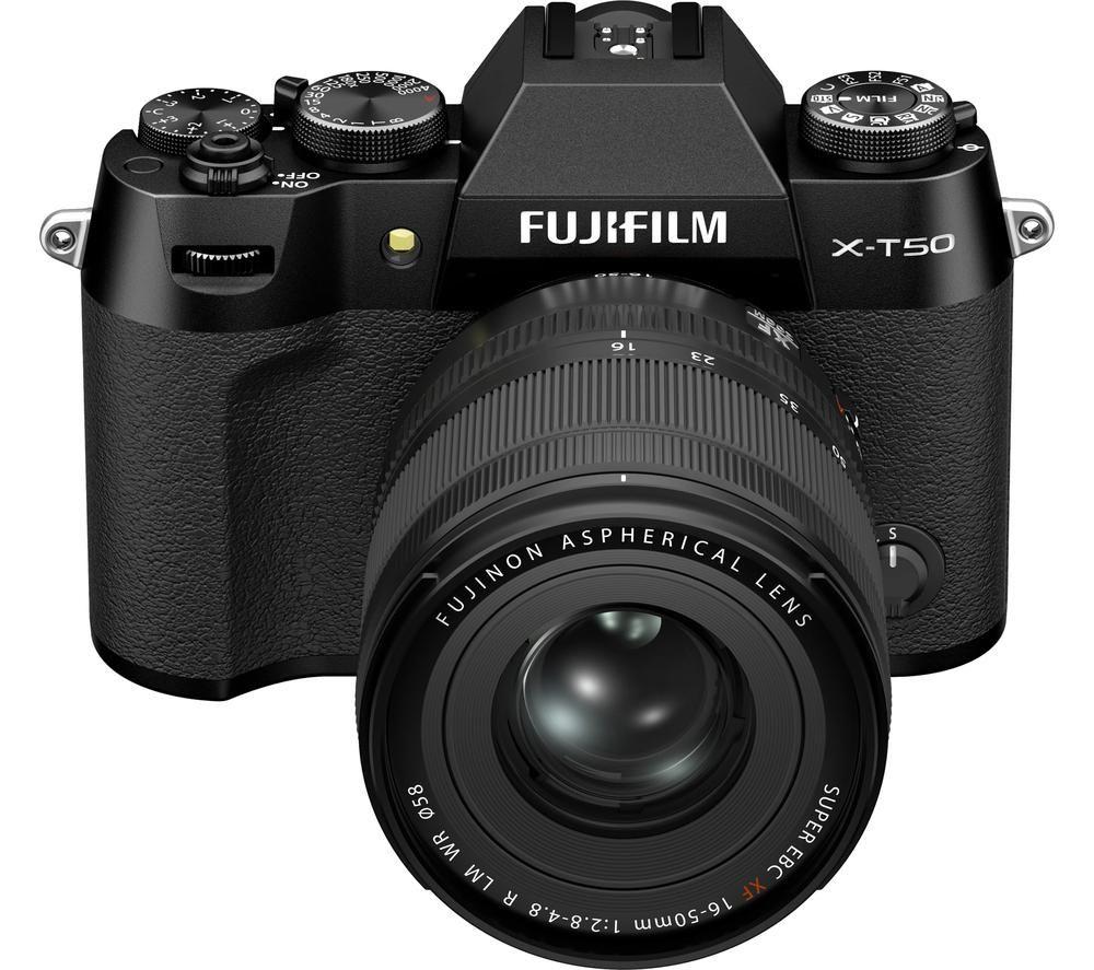 FUJIFILM X-T50 Mirrorless Camera with FUJINON XC 16-50 mm f/2.8-4.8 R LM WR Lens - Black