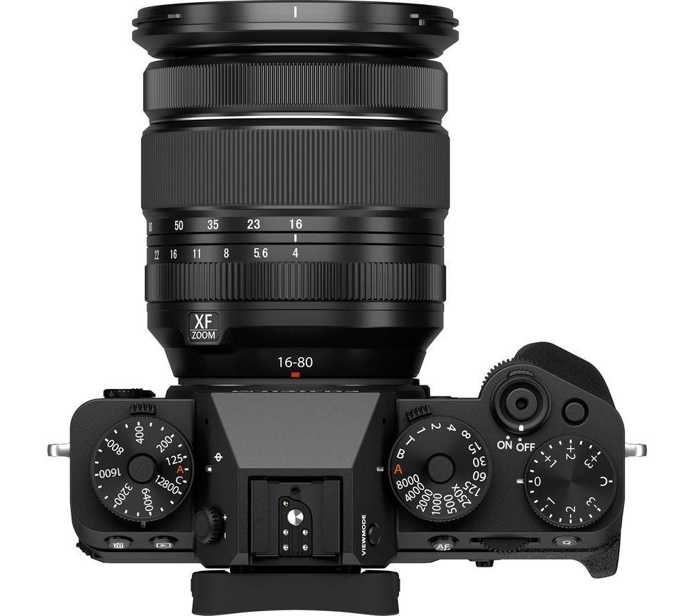 FUJIFILM X-T5 Mirrorless Camera with FUJINON XF 16-80 mm f/2.8-4.0 OIS WR Lens - Black